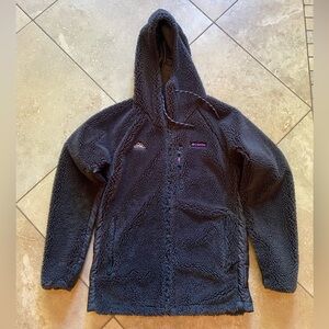 Kith x Columbia Black Sherpa Fleece Hoodie Jacket